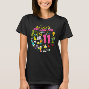 11-jähriger Girl Scientist 11. Geburtstagskuche T-Shirt