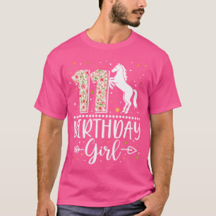 11-jähriger Pferdeliebhaber 11. Geburtstag Mädchen T-Shirt