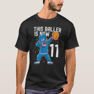 11-jähriges Baseball Geburtstag 11. Baller Player  T-Shirt