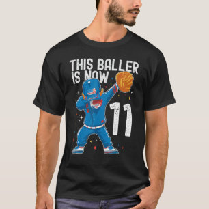 11-jähriges Baseball Geburtstag 11. Baller Player  T-Shirt
