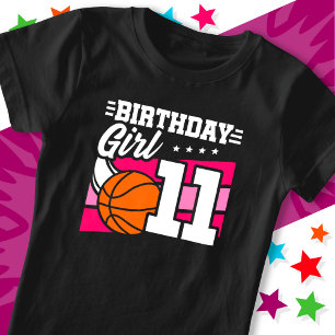 11-jähriges Basketball-Party 11. Geburtstagskind T-Shirt