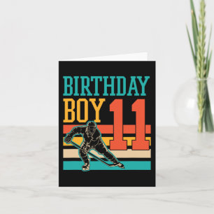 11-jähriges Eishockey unter dem Motto 11. Geburtst Karte