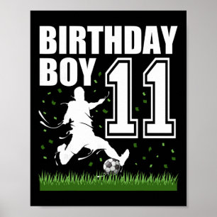 11-jähriges Fußball-Geburtstagsfeier-Thema 11. Ges Poster