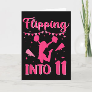 11-jähriges Geburtstags-Cheerleading-Mädchen 11. C Karte