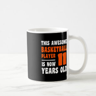 11-jähriges Glück 11. Geburtstag Basketball 11. Bi Kaffeetasse