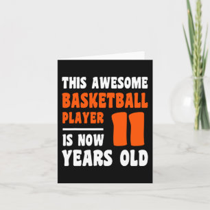 11-jähriges Glück 11. Geburtstag Basketball 11. Bi Karte