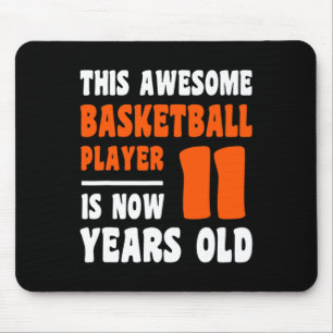 11-jähriges Glück 11. Geburtstag Basketball 11. Bi Mousepad
