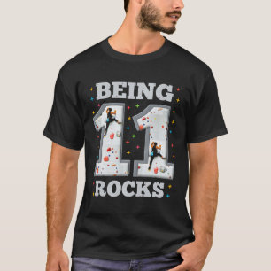 11-jähriges Klettern zum 11. Geburtstag Abenteuer T-Shirt