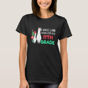 11. Klasse Llama Cactus Student Zurück in die Schu T-Shirt