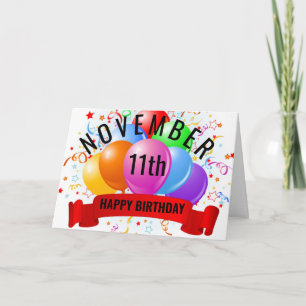 11. November Geburtstag Karte