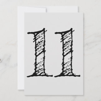 11 Nummer 11 Riesenmanuskript Einladung