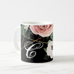 11 Oz. Tasse Geometric Garden Rose Black