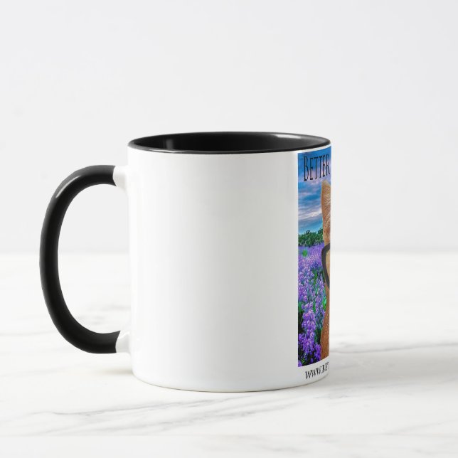 11 oz weiße Tasse mit schwarzem Interieur, besser  (Links)