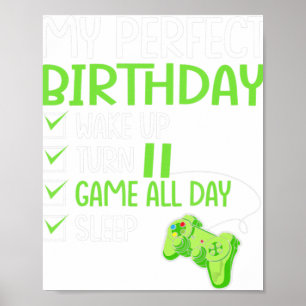 11. Perfect Birthday Gaming 11 Jahre alter Gamer B Poster