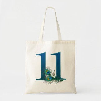 11 Pfauenfeder-Jubiläum Elegant Tragetasche