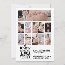 11 Photo Christmas Tree Pregnancy Announcement Feiertagskarte