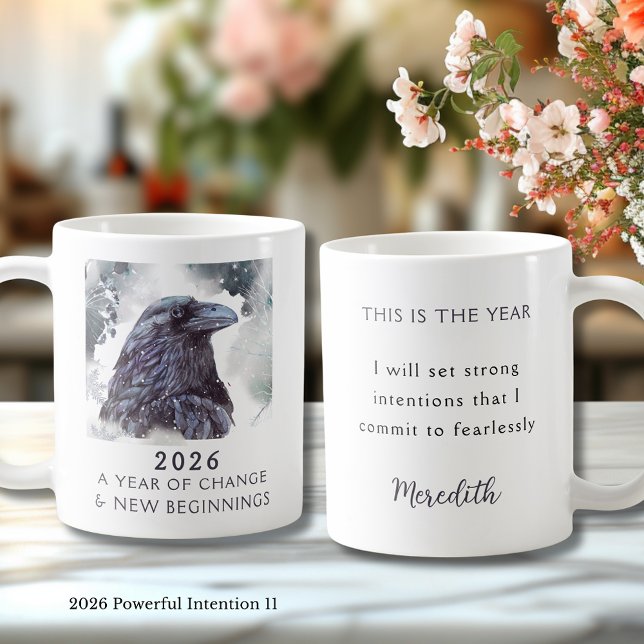 11. Raven 2026 Year of Change Powerful Intention Kaffeetasse (Raven 2026 Year of Change and New Beginnings Powerful Intention 11 Coffee Mug)