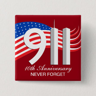 11. September - 9/11 10. Buttone des Button