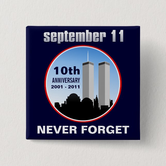 11. September - 9/11 10. Buttone des Button (Vorderseite)