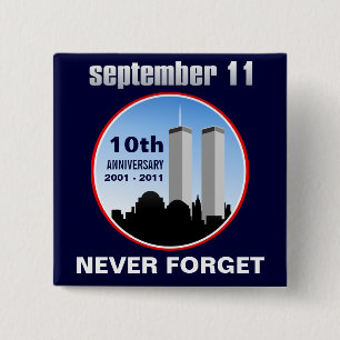 11. September - 9/11 10. Buttone des Button