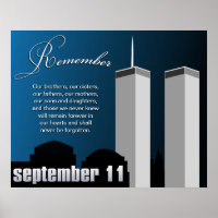 11. September - WTC Gedenkplakat