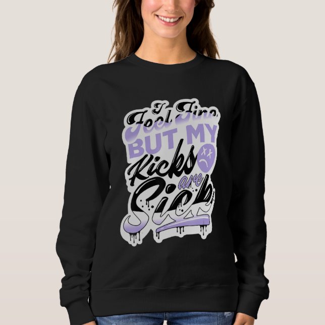 11 T-Shirt-Schuhe mit schwachem Violett, die ich g Sweatshirt (Vorderseite)