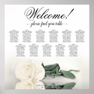 11 Tabelle Elfenbeinrot Hochzeitstabelle Poster