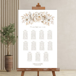11 Tabelle Weiße Blumensträuße Poster