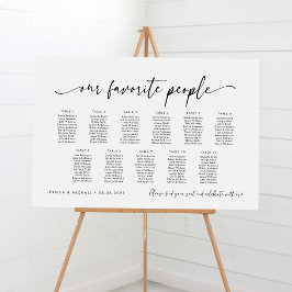 11 Tabellen Unsere Lieblings-Sitzplan Poster