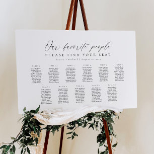 11 Tische Unser Lieblings-Sitzplan der Leute Poster