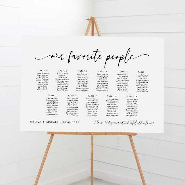 11 Tische Unser Lieblings-Sitzplan der Leute Poster (Von Creator hochgeladen)