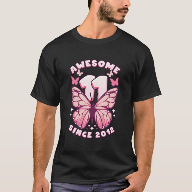 11 Toll seit 2012 Schmetterlinge T-Shirt (Vorderseite)