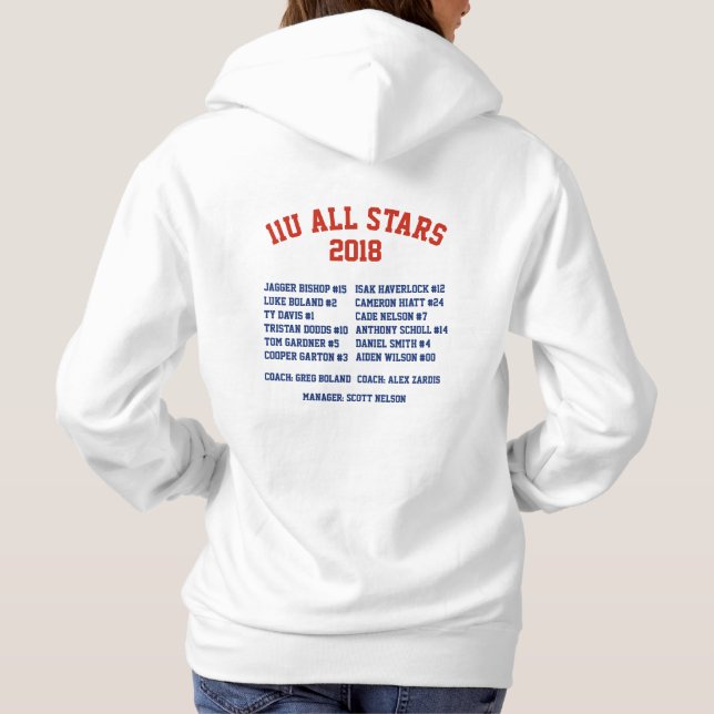 11 U alles Stern-Shirt Hoodie (Rückseite)