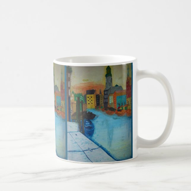 11 Unze-Tasse mit feine Kunst-Dekor-Hamburg-Flotte Tasse (Rechts)