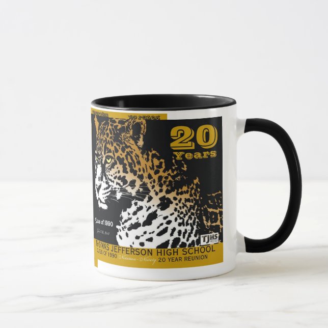 11 Unze TJHS 20 Jahr-Keramik-Tasse Tasse (Rechts)