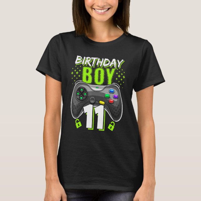 11 Video Game Controller Gamer 11th B T-Shirt (Vorderseite)