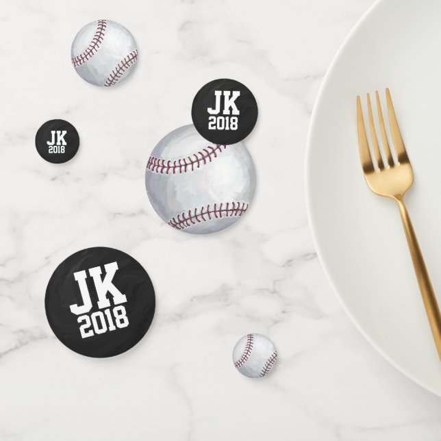 11 von 12 Personalisierten Baseball-Punkten Konfetti (Gruppe)
