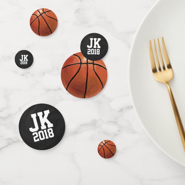 11 von 12 Personalisierten Basketballpunkten Konfetti (Gruppe)