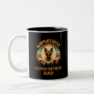 11 Weltbestdeutscher Schäferhund-Vater Zweifarbige Tasse