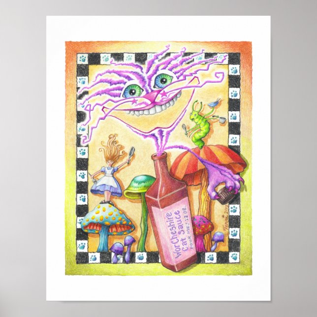 11"x14" POSTER - WorCHESHIRE CAT (Vorne)