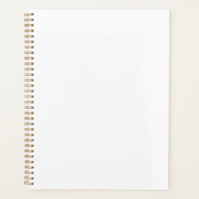 11"x8.5" Gold Spiral Soft Cover Notebook Notepad Planer (Vorderseite)