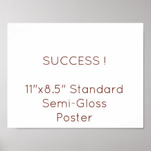 11"x8,5" Standard-Halbglanzposter Poster