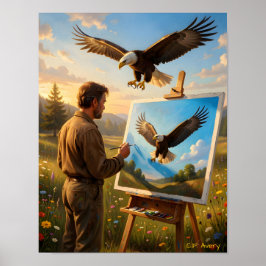 11 X 14 Herunterladbar Der Künstler Adler Poster