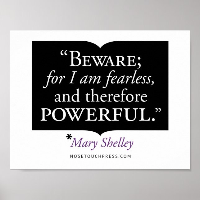11" x 8,5", Mary Shelley Quote Poster (Matte) (Vorne)
