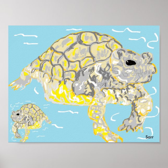 11" x 8,5", Value Poster Paper (Matte)Sea Turtles (Vorne)