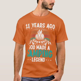 11 Year Old Camping Legend Scout 11Birthday Camper T-Shirt