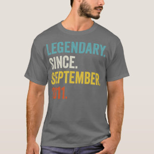 11 Years Old Legendary Since September 2011 11th B T-Shirt