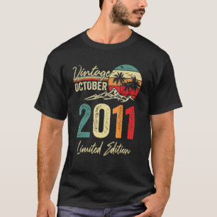 11 Yr Vintager Oktober 2011 11. Geburtstag T-Shirt