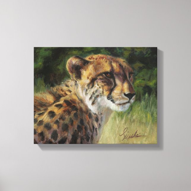 11 Zoll x 14 Zoll Cheetah Canvas Print Leinwanddruck (Vorderseite)