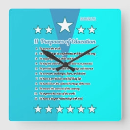 11 Zweck der Bildung Quadratische Wanduhr